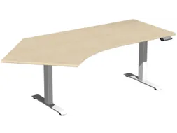 Elektrisch in hgte vst. hoekbureau,HxBxD 630-1280x2166x1130mm