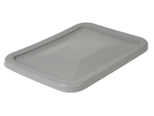 oplegdeksel,PE,v. Rechthoekige bak inhoud 227l,BxD 902x660mm,grijs