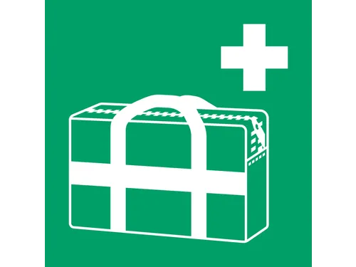 Pictogram bordje Djois EHBO koffer 200x200mm groen