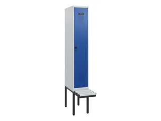locker met bank,HxBxD 1950x300x815mm,1vak,vak B 300mm,draaigrendel - 2