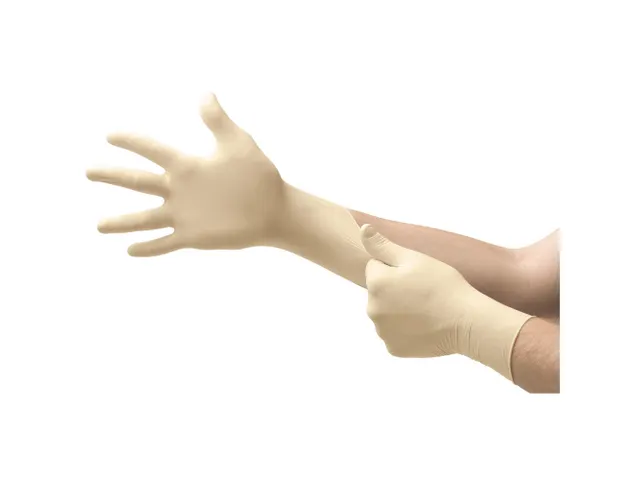 Ansell TouchNTuff 69-318 latex wegwerphandschoenen, wit, maat 8,5-9, 1
