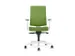 chaise de bureau pivotante,Mécan. synchrone,a. accoudoirs,assise vert