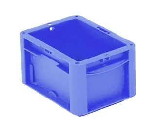 Euronorm Stapelkrat Pp Hxlxb 120X200X150Mm Wanden/bodem Gesloten Blauw - 2