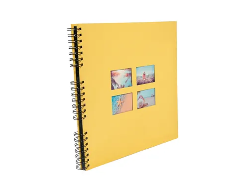 Fotoal Spir 60p Zwrt 32x32cm MILANO Geel