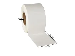 Zebra Compatible Etiket 102x150mm Wit 76mm Kern - 3