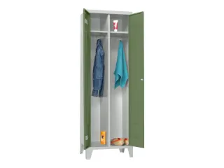 garderobekast,HxBxD 1850x600x500mm,2vak,RAL7035,front RAL6011 - 2