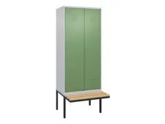 armoire vestiaire noir et blanc HxlxP 2120x800x815mm 2compart.