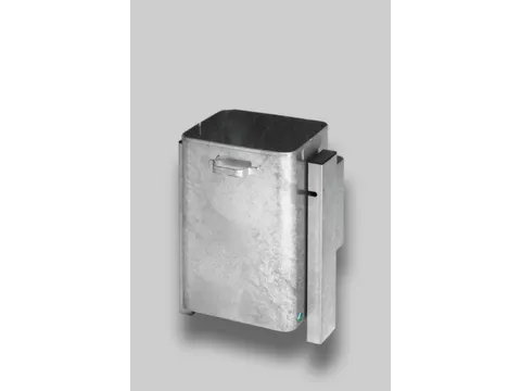 Afvalbak 40 Liter Wand/Paal Verzinkt