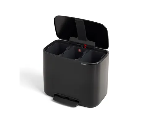Bo Pedaalemmer 3x11 liter Brabantia Mat Zwart