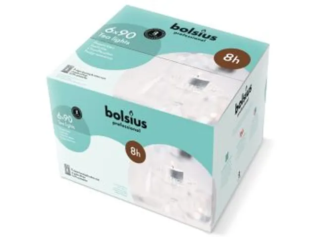 Bolsius Professional Theelichten 8u Wit 6x90 stuks