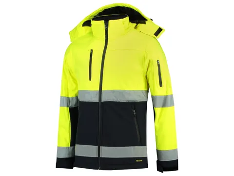 Tricorp TSE3001 hi-vis softshell vest, geel/marineblauw, maat 5XL, per