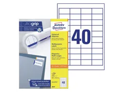Etiket Avery Zweckform 3657 48.5x25.4mm wit 4000stuks
