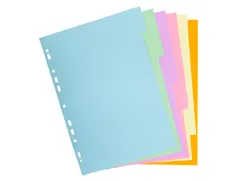 Tabblad karton 180g Forever 6-delig A4 Pastel Assorti