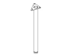 Onderstel,V. Bureau,Staal,Aluminium-Zilver,Ronde Buis