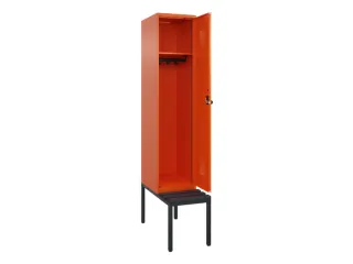 locker met bank,HxBxD 2120x400x815mm,1vak,vak B 400mm,draaigrendel - 1