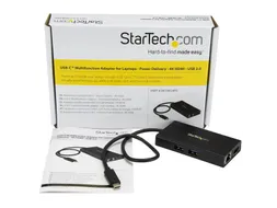 Usb-C Multiport Adapter Met 4K Hdmi 2X Usb-A Poorten 60W Pd Zwart