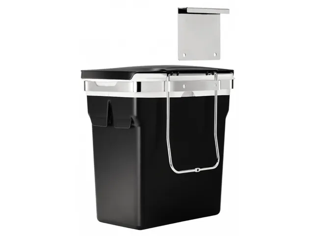 In-Cabinet Bin 10 liter Zwart Chroom Simplehuman