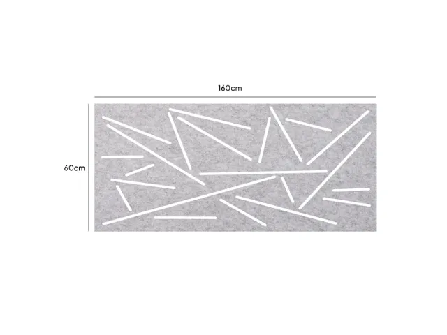 Ecran de séparation acoustique motif découpé 60x160cm Gris clair