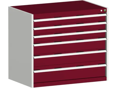 ladekast HxBxD 900x1050x650mm 6laden RAL7035 front RAL3004