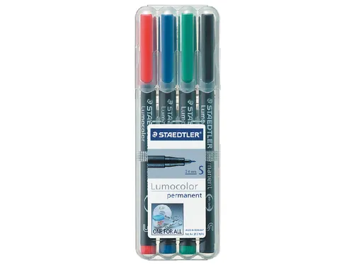 Viltstift Staedtler OHP Lumocolor 313 Super fijn 0.4mm Assorti 4 stuks