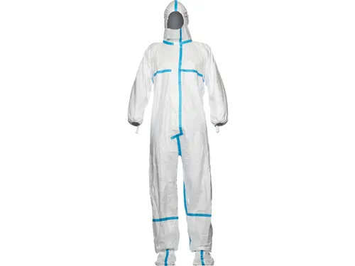 DuPont Tyvek Classic 600+ overall met sokken, wit, maat M, per stuk