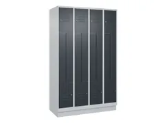 armoire vestiaire Z HxlxP 1950x1200x500mm larg. compart. 150/300mm