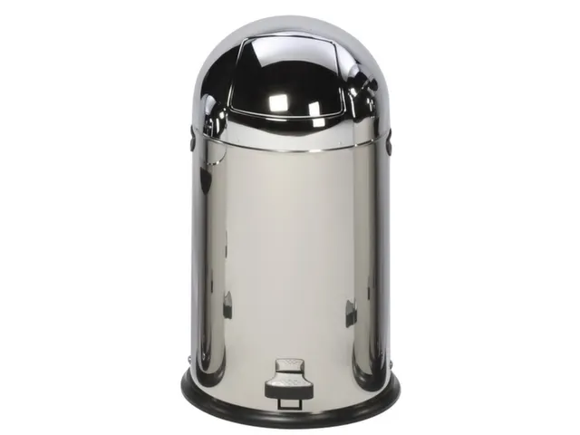 Push & Kick Afvalbak Rvs 52 Liter Hxd 880x415mm Met Voetpedaal