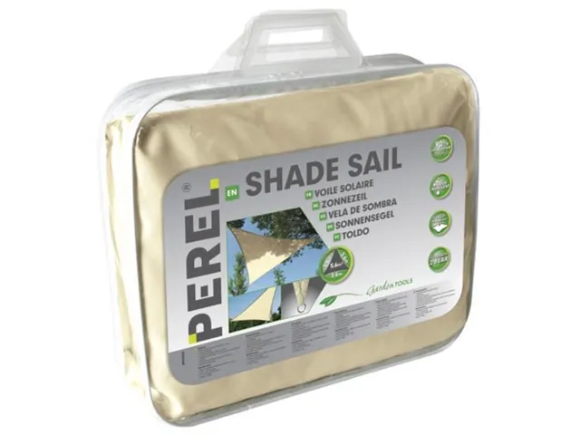 Voile solaire triangulaire 3,6x3,6x3,6m Crème