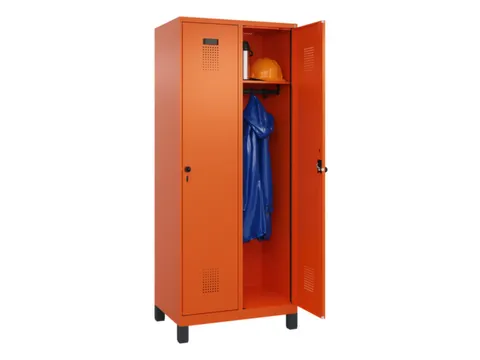 locker,HxBxD 1950x800x500mm,2vak,vak B 400mm,draaigrendel,voeten