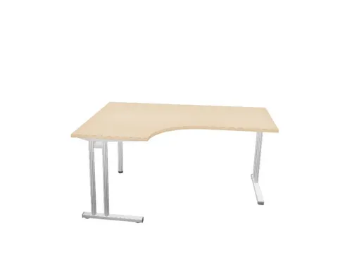bureau in vrije vorm,HxBxD 740x1600x1200mm,vrije vorm,NE-esdoorn