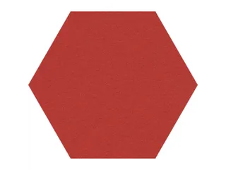 Prikbord Zeshoek Rood kleur 2210 Bulletin Paneel Ø 60cm frameloos - 1