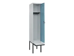 locker met bank,HxBxD 2120x400x815mm,1vak,vak B 400mm,draaigrendel