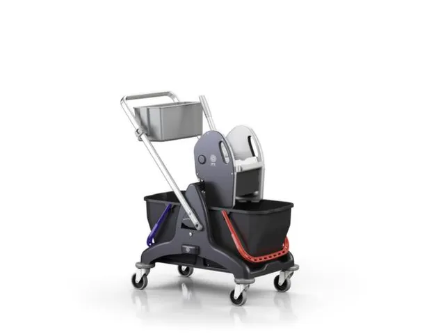 dweilwagen,HxBxD 880x435x810mm,emmer 2x25l zwart,mopwringer,frame PP