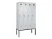 armoire vestiaire noir et blanc,HxlxP 2120x1200x500mm,4compart.