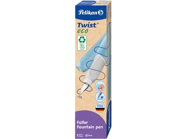 Twist vulpen Eco, met vulling, blauw