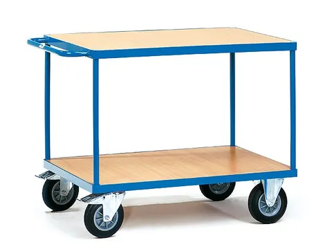 Zware Tafelwagens 2402 600kg 2 Etages 1000x700mm Houten Plaat