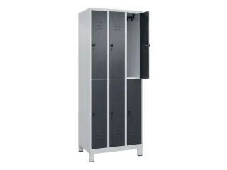 dubbeldekse locker,HxBxD 1950x750x500mm,3x2vak.,vak B 250mm - 2