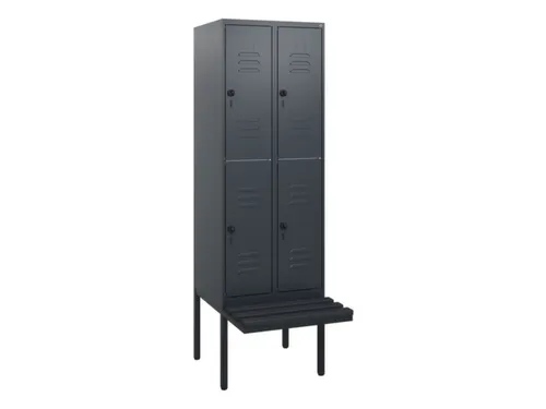 Dubbeldekse dekenkist,HxBxD 1950x600x815mm,2x2vak.,vak B 300mm