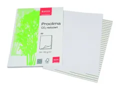 Bloc-notes Elco Proclima recyclé CSC A4 80 g/m² blanc non ligné 50