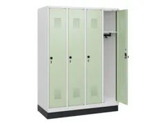 schoollocker,HxBxD 1630x1200x500mm,4vak,vak B 300mm,draaigrendel