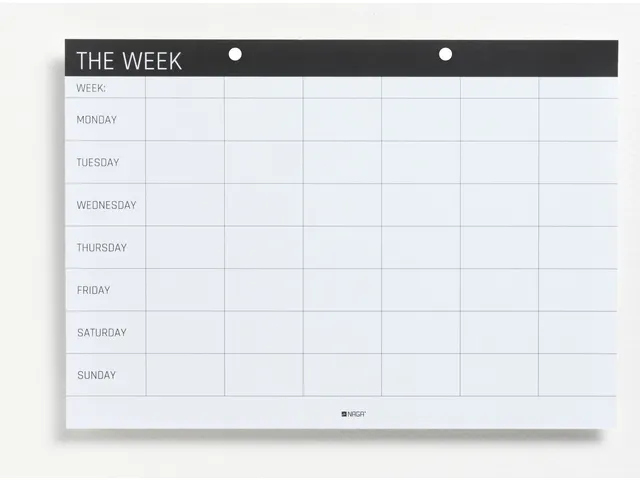Weekplanner Engels Naga A4 52 Vel