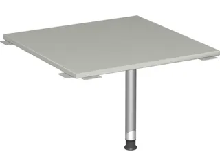 koppelelement voor bureau,90 °,HxBxD 680-800x800x800mm,blad lichtgrij - 2