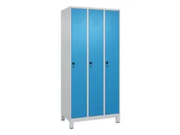 locker,HxBxD 1950x900x500mm,3vak,vak B 300mm,draaigrendel,voeten
