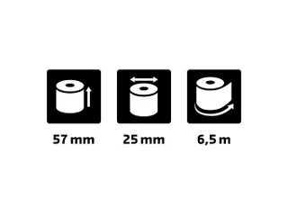 Rollen voor rekenmachines 57x25x0x6,5 1-Laags - 6