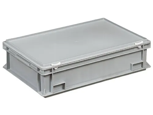 Euronorm Stapelkrat Pe Hxlxb 165X600X400Mm 27L Met Deksel Grijs