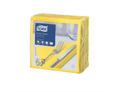 Tork 477901 Dinnerservet 39x39cm 2-laags 1/4 vouw 12x150st Geel