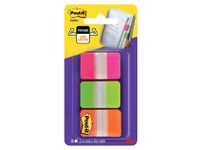 Indextabs 3M Post-it 686 25.4x38mm strong assorti