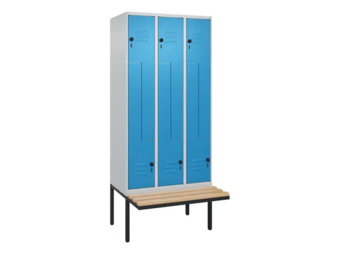 Z-garderobekast,HxBxD 2120x900x815mm,6vak,vak B 300mm,draaigrendel