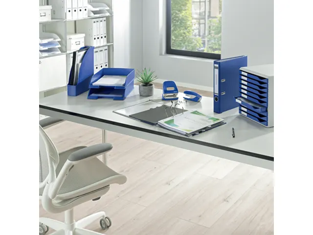 Snelhechter Leitz 4191 standaard A4 blauw 30% gerecycled plastic