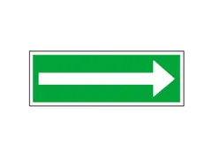 Panneau additionnel Issue de secours flèche de direction PVC
